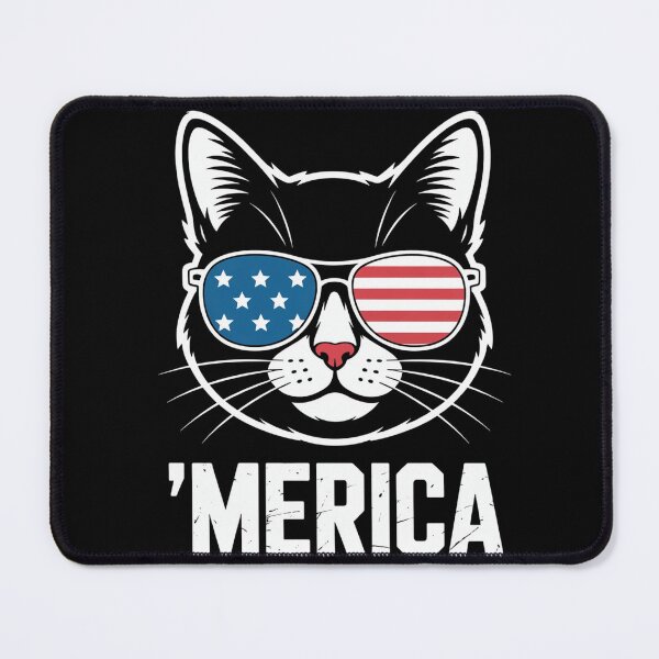 Item preview, 'merica Cat With Sunglasses designed and sold by MooonTees.