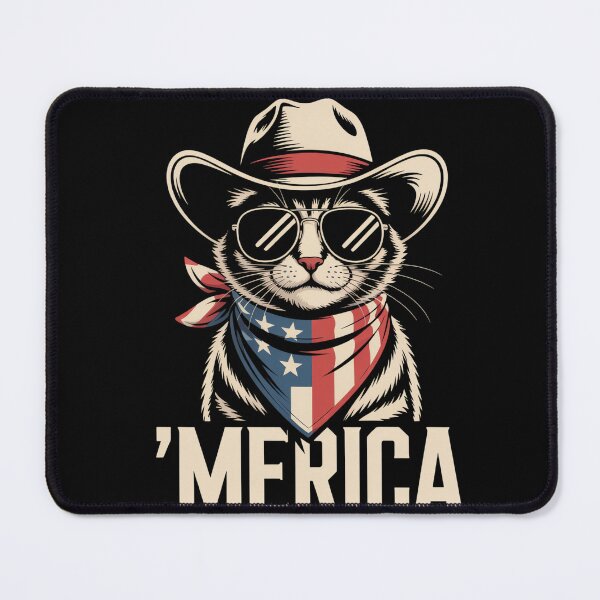 Item preview, 'merica Cat With Sunglasses designed and sold by MooonTees.