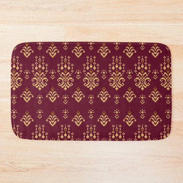 Item preview, Gold Pixel Ethnic Motif on Red Background designed and sold by MNX.