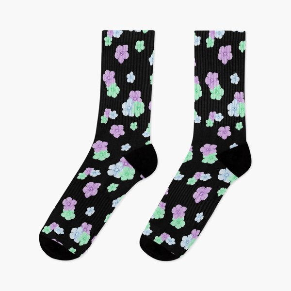 Item preview, Beautiful Floral Phlox Pattern Color Pencil - Black Background designed and sold by DLawsonDesigns.