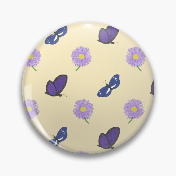 Item preview, Butterfly and Blue Purple Floral Pattern - Color Pencil designed and sold by DLawsonDesigns.