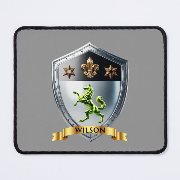 Item preview, Wilson Coat of Arms – Green Hound Shield & Banner designed and sold by Highlandkings.