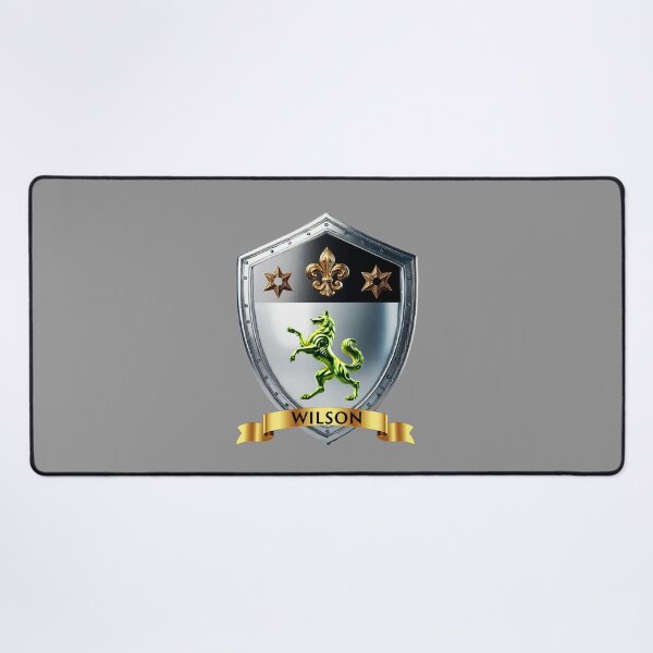 Item preview, Wilson Coat of Arms – Green Hound Shield & Banner designed and sold by Highlandkings.
