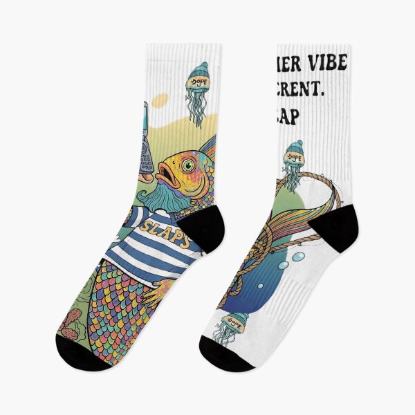 Item preview, This Summer Vibe Hits Different No Cap Funny Triton Ocean Aesthetic Art designed and sold by AnnDesignStudio.