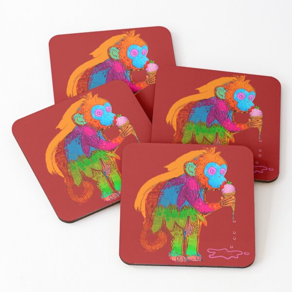 Item preview, Monkey loves a nice cool icecream bold animal  designed and sold by JumWow.