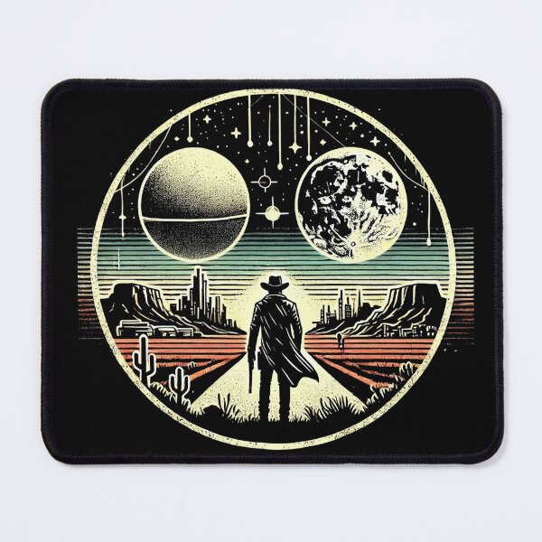 Item preview, Cool Retro Sci-Fi Cowboy designed and sold by Jcat7.
