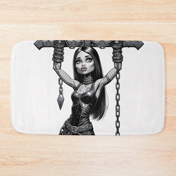 Item preview, Chained by love - Cute Emo Goth Girl illustration designed and sold by Vintage Designs +.