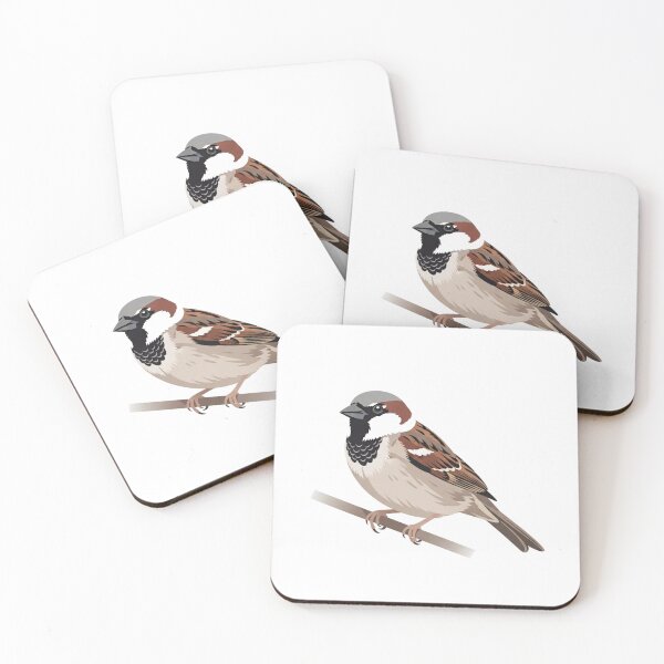 Item preview, The House Sparrow - Minimalist Urban Bird designed and sold by TheArtEngineer.