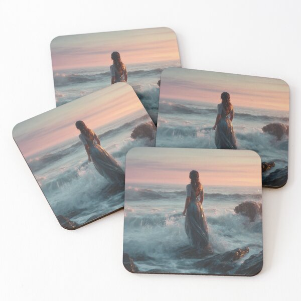 Item preview, Woman on the Rocks by the Sea designed and sold by Synthartik.
