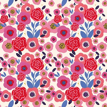 Artwork thumbnail, Floral Raspberry by Hello couleur