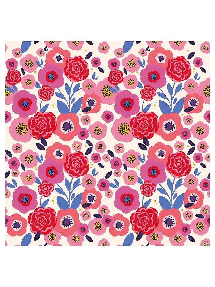 Thumbnail 3 of 3, Scarf, Floral Raspberry designed and sold by MN-Creation.