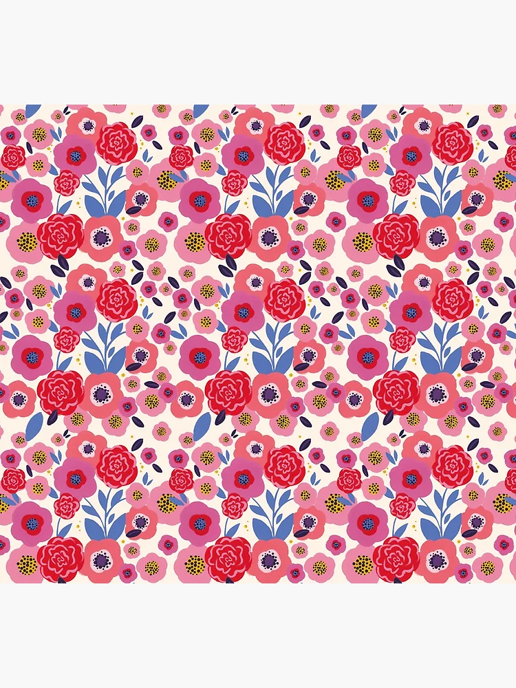 Thumbnail 5 of 5, Socks, Floral Raspberry designed and sold by Hello couleur.