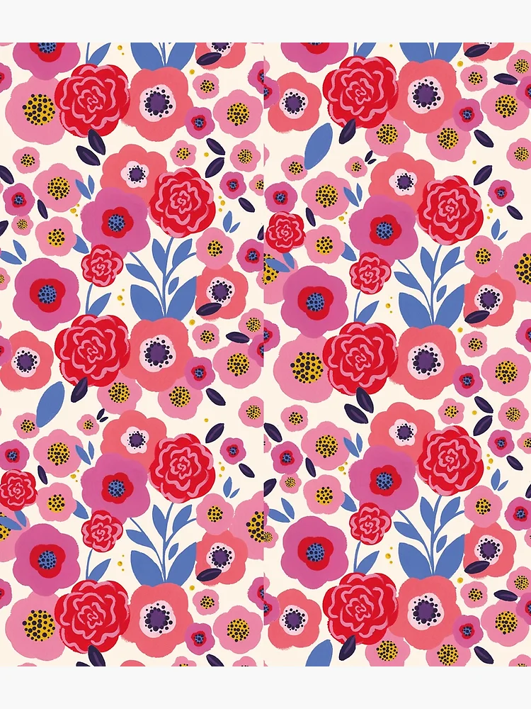 Thumbnail 3 of 3, Backpack, Floral Raspberry designed and sold by Hello couleur.