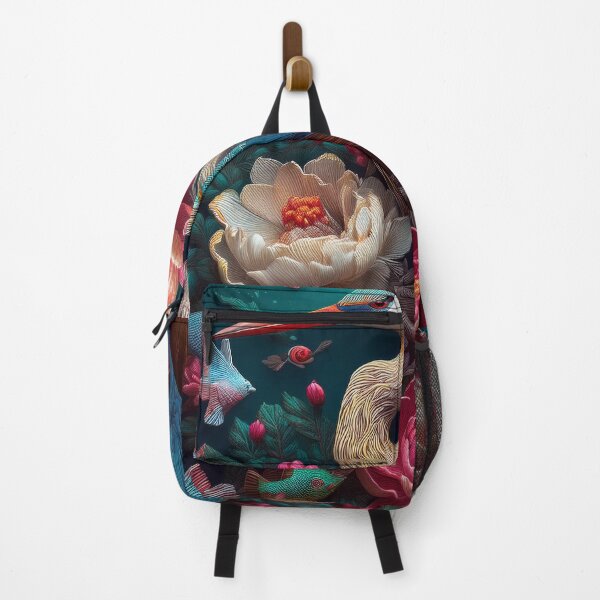 Item preview, Beautiful Heron with Peonies Floral Artwork designed and sold by FlosArtPrintShop.