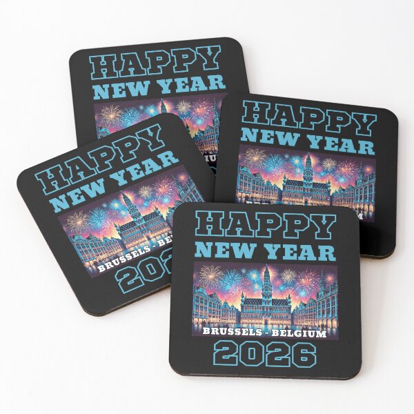 Item preview, Happy New Year 2026 - Brussels - Blue Edition designed and sold by Manic Merch Designs.