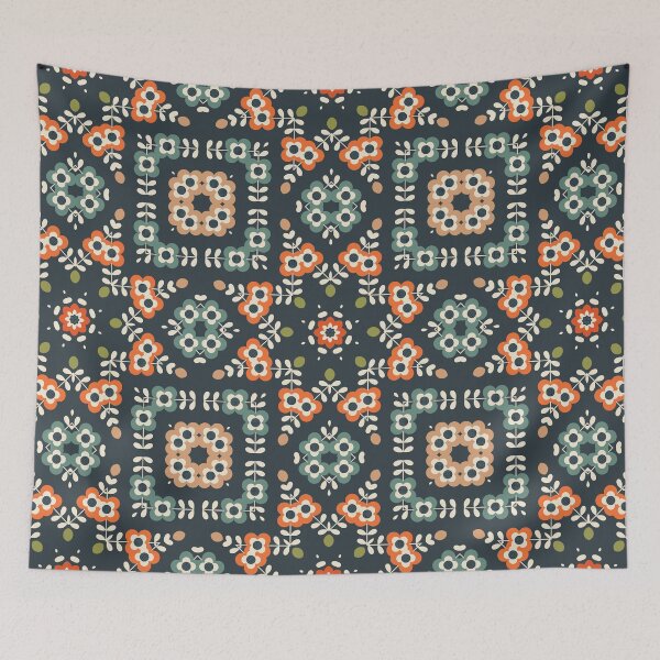 Item preview, PRAIRIE STAR - Western Style Retro Star Pattern on Charcoal Background designed and sold by Daisy Beatrice.