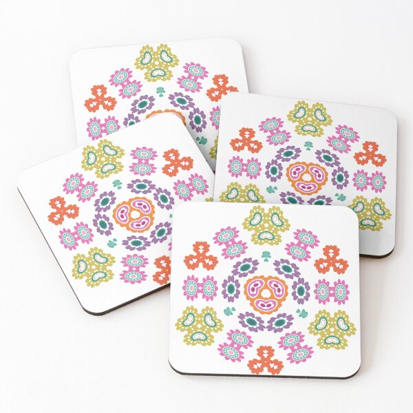 Item preview, STEVIE - Asian Inspired Retro Floral Pattern on White designed and sold by Daisy Beatrice.