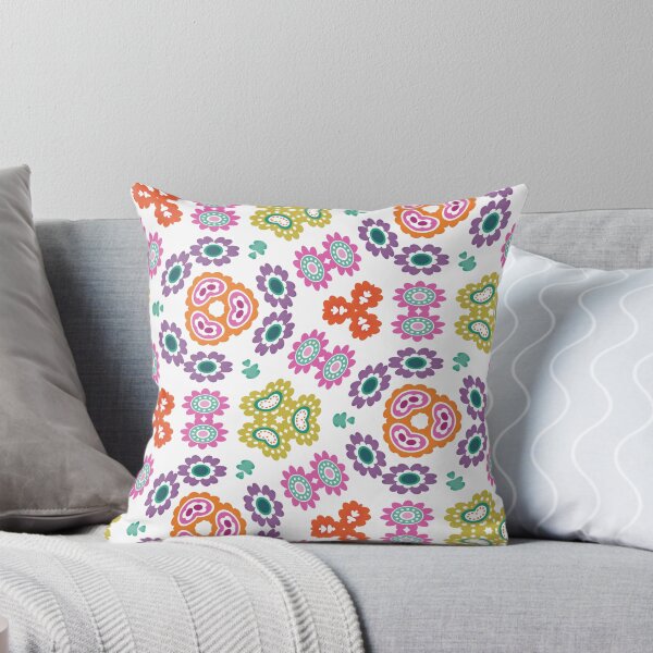 Item preview, STEVIE - Asian Inspired Retro Floral Pattern on White designed and sold by Daisy Beatrice.