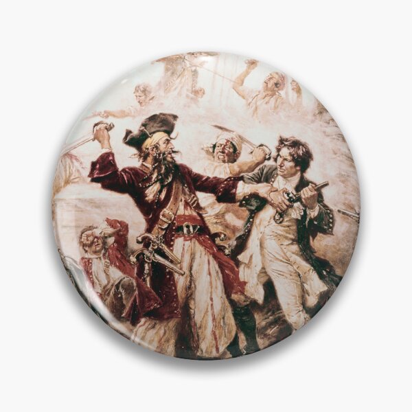 Item preview, Blackbeard the Pirate Vintage illustration designed and sold by Vintage Designs +.