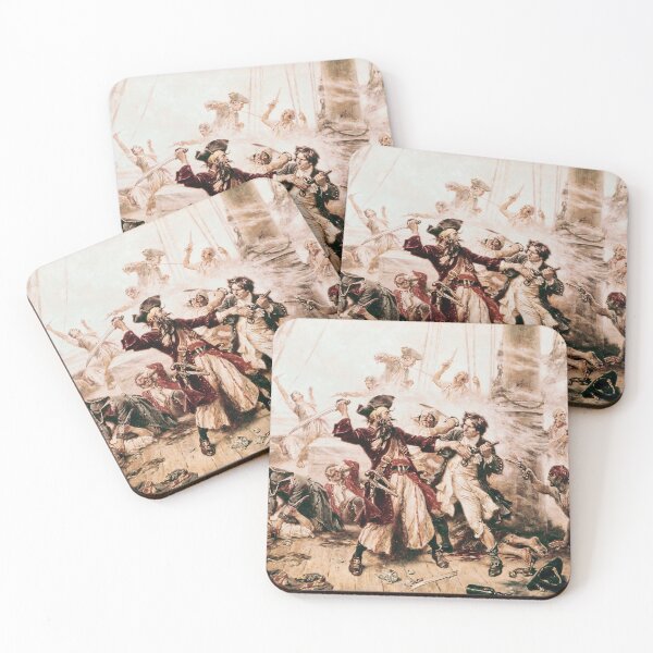 Item preview, Blackbeard the Pirate Vintage illustration designed and sold by Vintage Designs +.