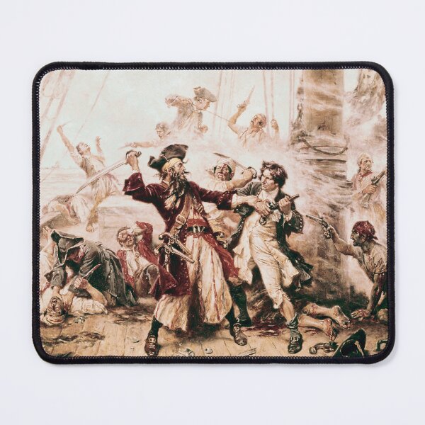 Item preview, Blackbeard the Pirate Vintage illustration designed and sold by Vintage Designs +.