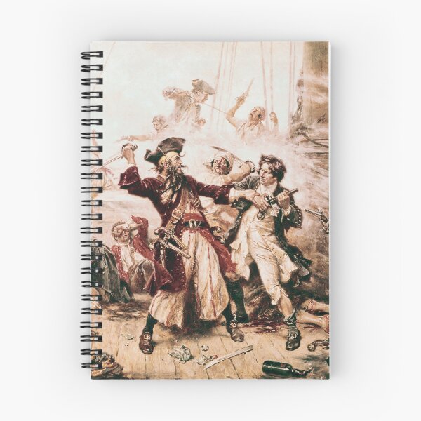 Item preview, Blackbeard the Pirate Vintage illustration designed and sold by Vintage Designs +.