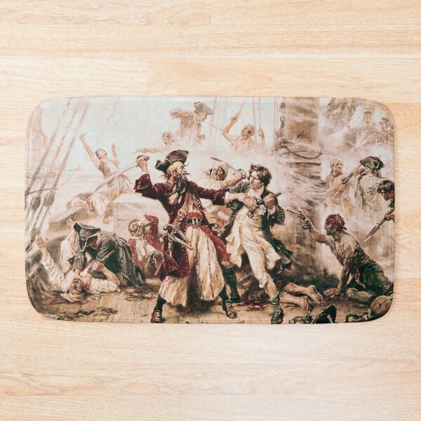 Item preview, Blackbeard the Pirate Vintage illustration designed and sold by Vintage Designs +.