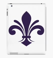 A simple fleur-de-lis pattern in purple iPad Case/Skin
