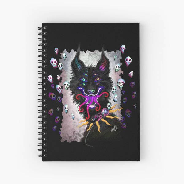 Item preview, Wolf with skulls designed and sold by TrippyTrash.
