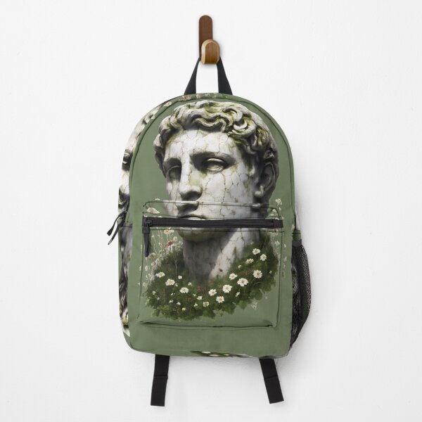 Item preview, Cracked Marble Bust with Daisies Nature Fusion designed and sold by Shoot-The-Moon.