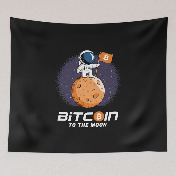 Item preview, Modern Trendy Bitcoin BTC Crypto to the Moon designed and sold by SOUFIANE1991.