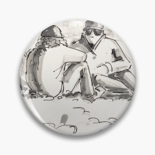 Item preview, Friends conversation at the beach drawing designed and sold by MikeJory.