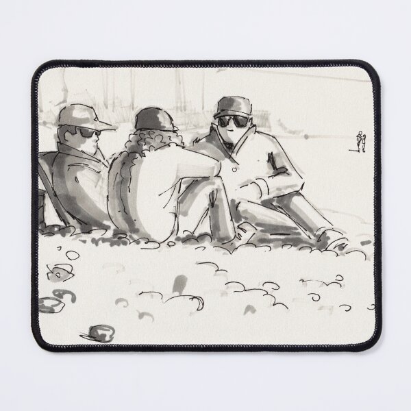 Item preview, Friends conversation at the beach drawing designed and sold by MikeJory.