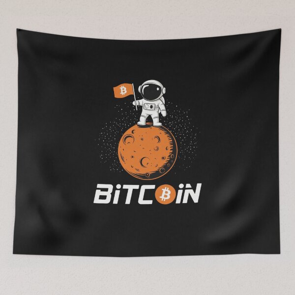 Item preview, Modern Trendy Bitcoin BTC Crypto to the Moon designed and sold by SOUFIANE1991.