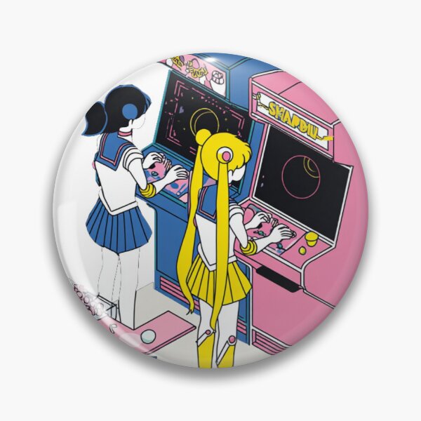 Item preview, Sailor Moon and Ami at the Arcade designed and sold by pastel.moonwave.