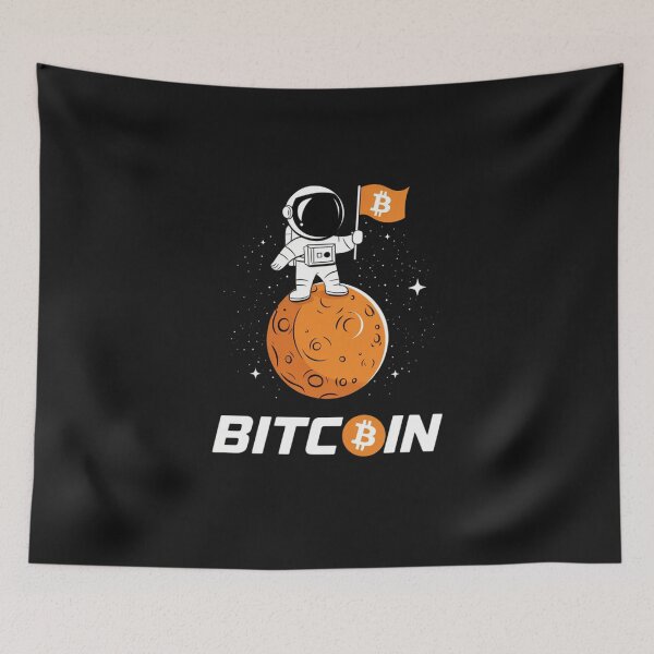 Item preview, Modern Trendy Bitcoin BTC Crypto to the Moon designed and sold by SOUFIANE1991.