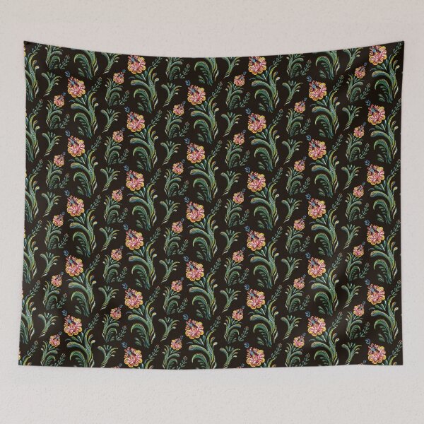Item preview, Dark Folk Floral Pattern designed and sold by Bijutsuu-.