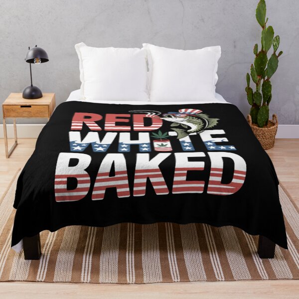 Item preview, Red White Baked, Funny 4th of July T-Shirt, Patriotic Stoner USA, Classic T-Shirt designed and sold by podlook.