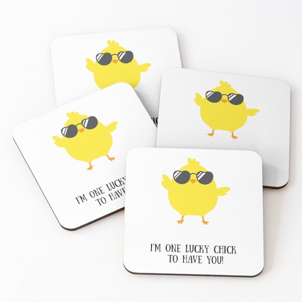 Item preview, Cute Chick Love Card - Lucky To Have You - Funny Pun - Greeting Card designed and sold by Luxe Evites .