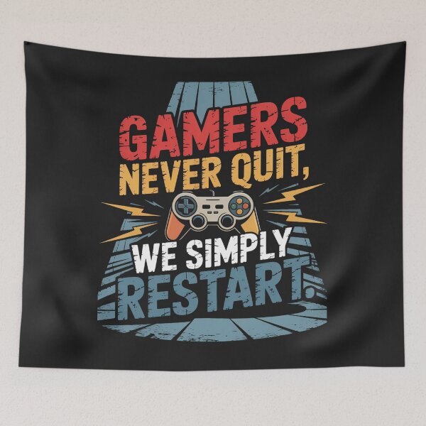 Item preview, Gamers Never Quit We Simply Restart designed and sold by universe-hold ⭐⭐⭐⭐⭐.