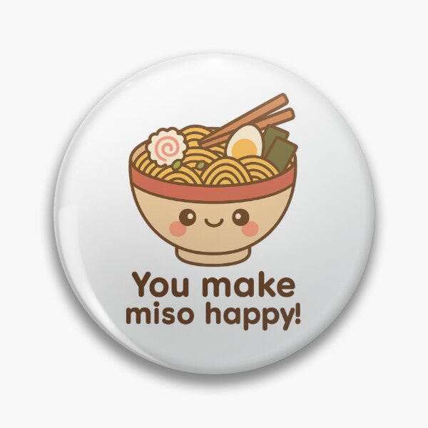 Item preview, You Make Miso Happy – Adorable Ramen Pun Sticker designed and sold by stickwithmeguys.