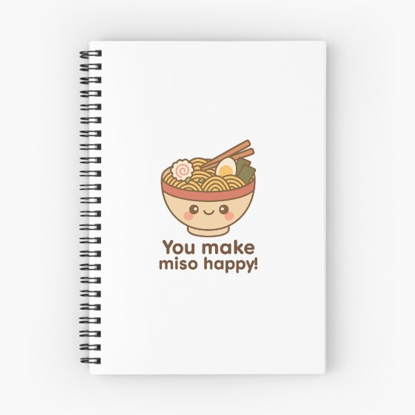 Item preview, You Make Miso Happy – Adorable Ramen Pun Sticker designed and sold by stickwithmeguys.