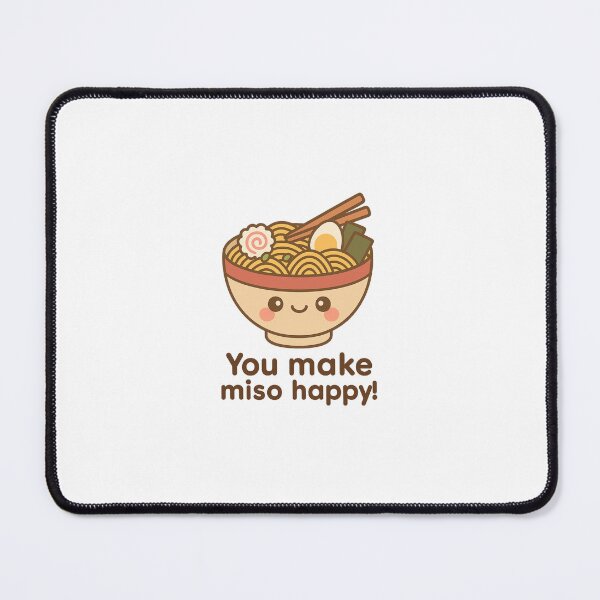 Item preview, You Make Miso Happy – Adorable Ramen Pun Sticker designed and sold by stickwithmeguys.