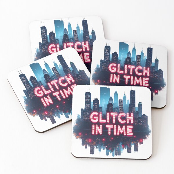 Item preview, Glitch in Time – Neon Cityscape designed and sold by NCLaserDesigns.