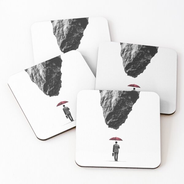Item preview, Surreal Floating Rock Minimalist Absurdist Art Design designed and sold by Altered Pixels.