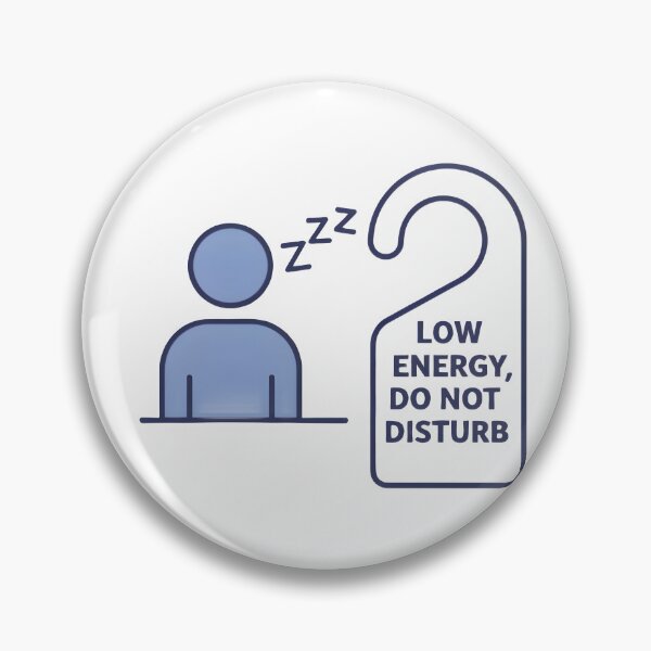 Item preview, Low Energy DND Icon | Do Not Disturb Minimalist Design | Recharge Mode Activated designed and sold by Simple_Lines2025.
