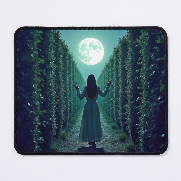 Item preview, Woman In a Moonlit Tall Hedge designed and sold by Maria Dryfhout.