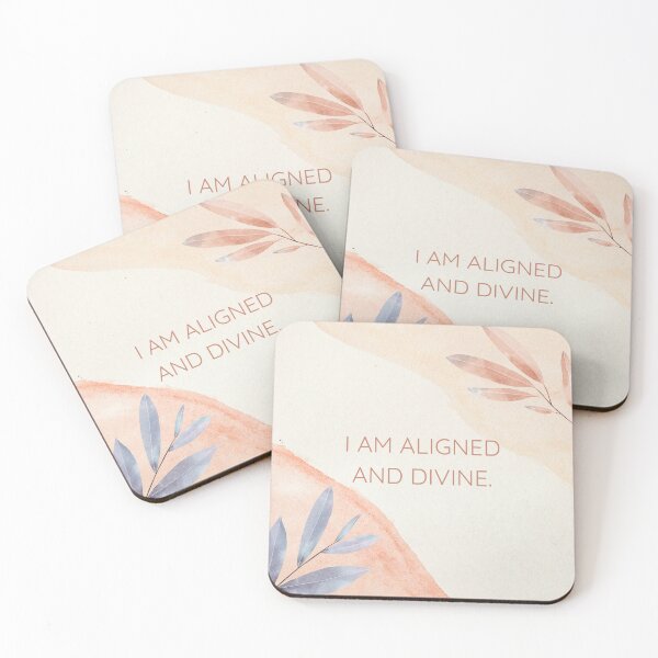 Item preview, I Am Aligned and Divine – Spiritual Affirmation Quote Sticker designed and sold by theuntamedverse.
