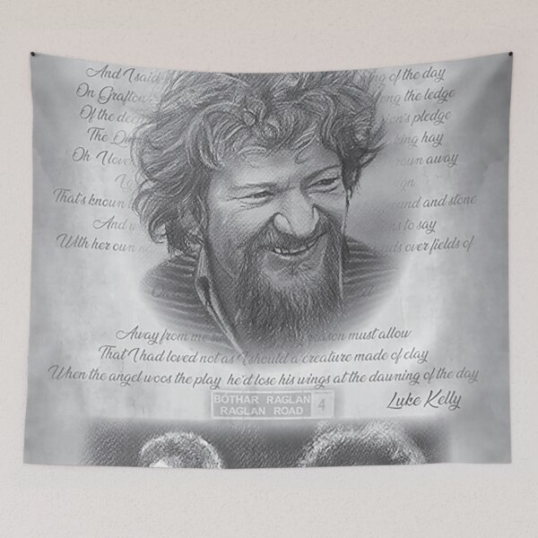 Item preview, Luke Kelly "Raglan Road" Portrait Print – Irish Music Icon Tribute Art 2024 designed and sold by ConorKeeganArt.