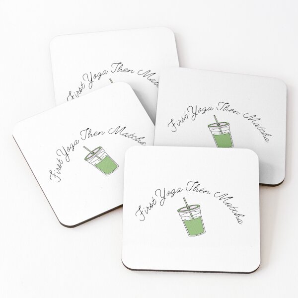 Item preview, First Yoga Then Matcha – Yoga Lover Matcha Quote Design designed and sold by SWETA HALDER.